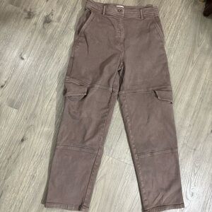 Aritzia Wilfred Free Modern Cargo Utility Pant High Waist Women’s Sz 6 Brown